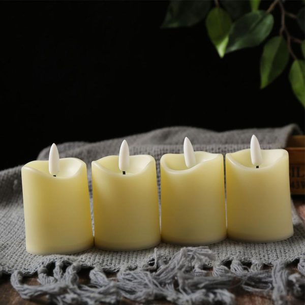 Bougies cylindriques à LED, éclairage sans flamme