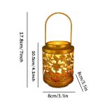 Accessoire de décoration en métal, lumignon doré élégant