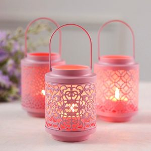 Lumignon en métal rose pour décoration intérieure