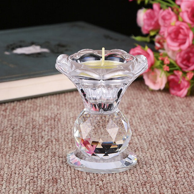 Mini Bougeoir en cristal élégant pour une ambiance raffinée