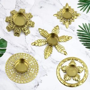 Mini Bougeoir doré Florilège