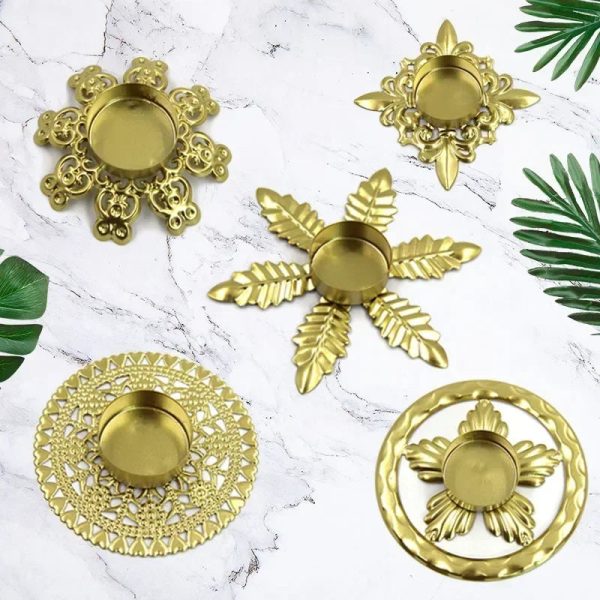 Mini Bougeoir doré Florilège