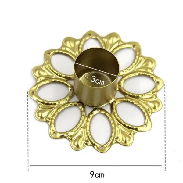 Bougeoir doré pour éclairage d'atmosphère