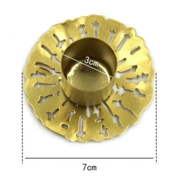 Bougeoir avec finition dorée pour