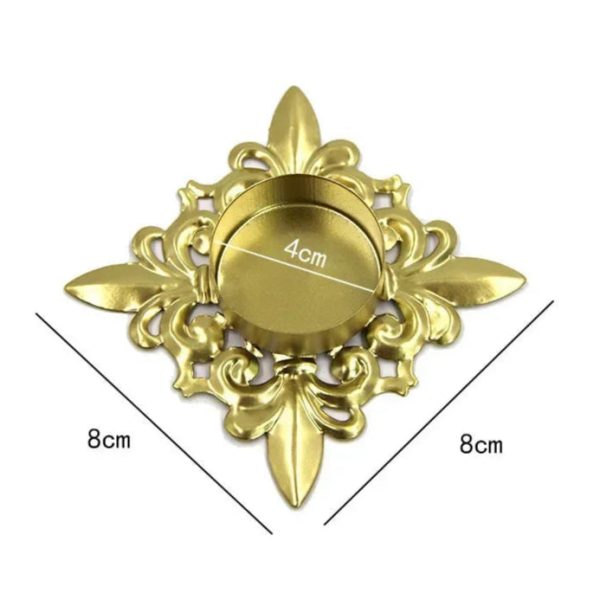 Élégant bougeoir doré pour table