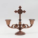 Élégant porte bougie croix pour décoration intérieure