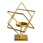 Bougeoir en forme géométrique doré