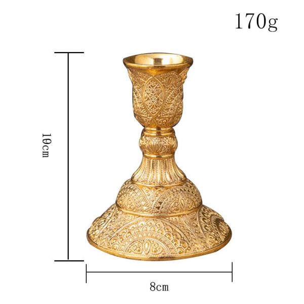 Bougeoir doré, ajout décoratif pour ambiance chaleureuse