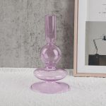 Petit bougeoir en verre, style minimaliste