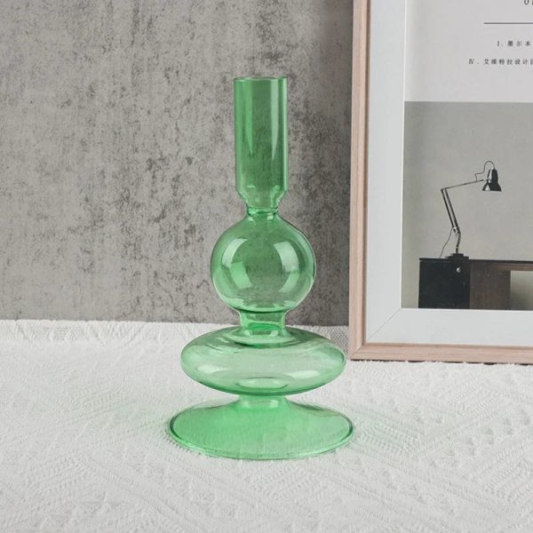 Bougeoir en verre, touche décorative unique