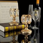 Petit photophore doré Art Déco x2