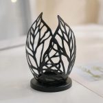 Photophore décoratif noir pour une ambiance chaleureuse