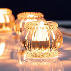 Photophore en verre pour décoration intérieure