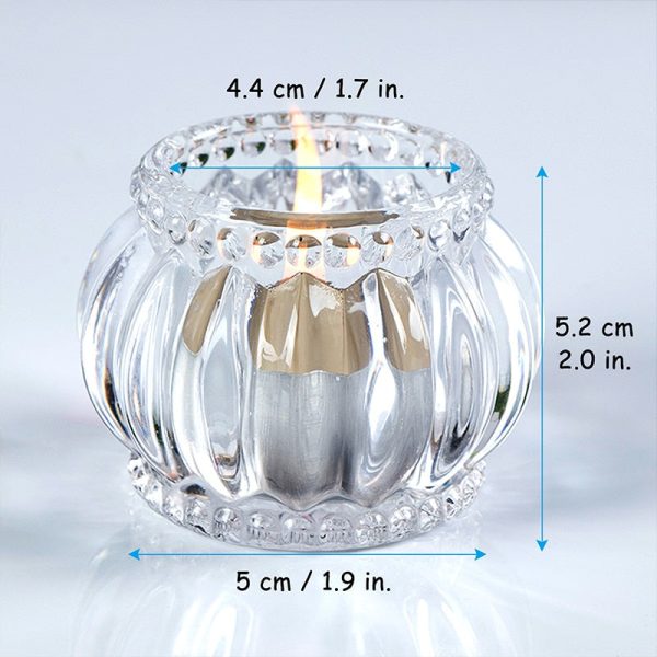 Photophore décoratif en verre, lumière apaisante