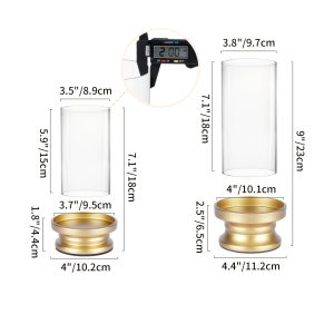 Ensemble de photophores en verre, parfait pour les soirées