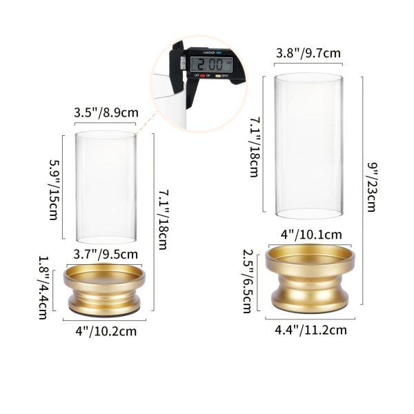 Ensemble de photophores en verre, parfait pour les soirées
