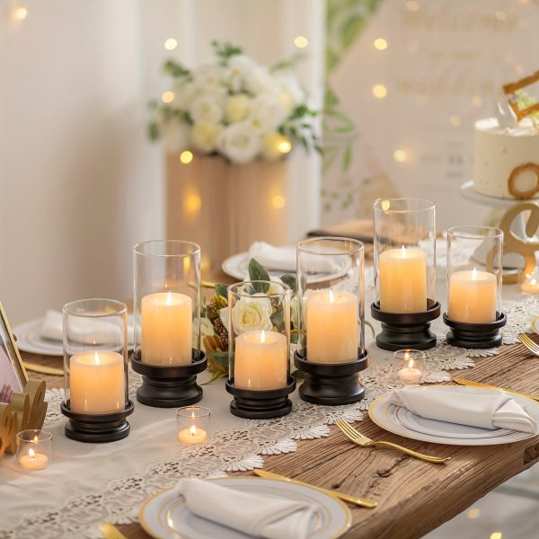 Photophore en verre, accessoire de décoration lumineux