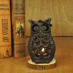 Photophore en métal Hibou, accessoire d'éclairage intérieur