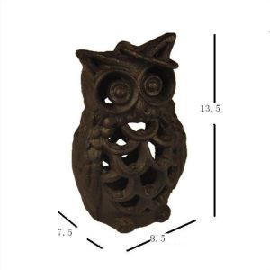 Objet décoratif Hibou en fer forgé, parfait pour illuminer votre espace