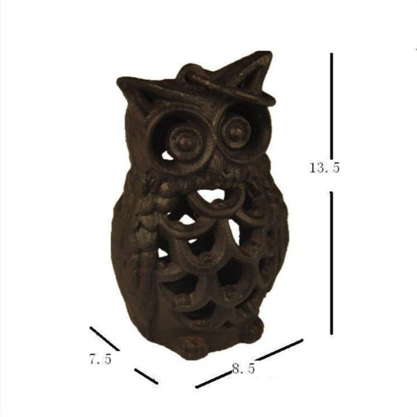 Objet décoratif Hibou en fer forgé, parfait pour illuminer votre espace