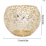 Accessoire décoratif en métal, photophore or classique