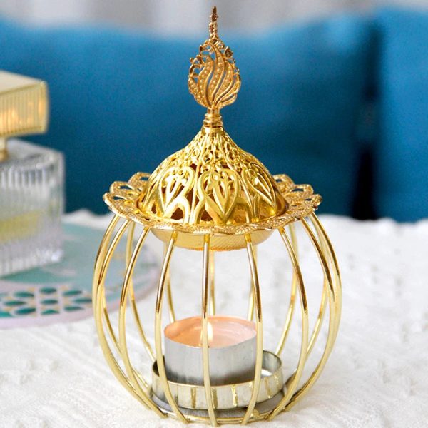 Brûleur oriental en fonte décoratif pour ambiance chaleureuse