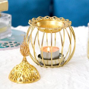 Photophore en fer forgé au design oriental élégant