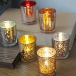 Photophore doré centre de table élégant