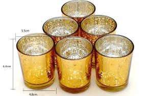 Accessoire de décoration doré, photophore raffiné