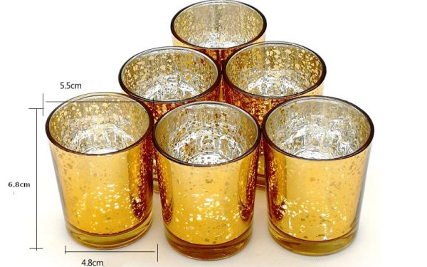 Accessoire de décoration doré, photophore raffiné