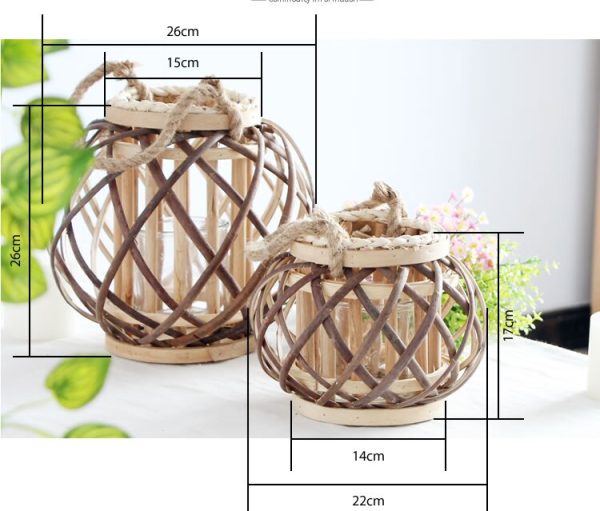 Lumière douce avec photophore en osier