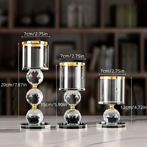 Photophores en verre, design chic et lumineux x3