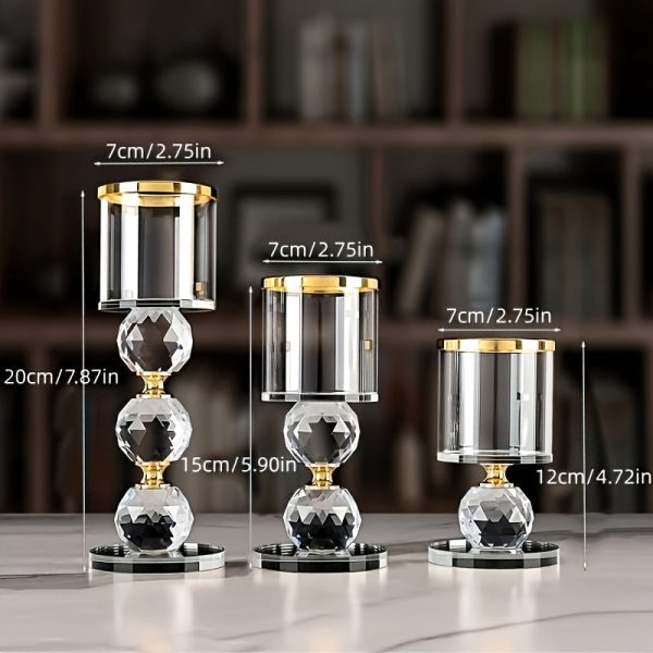 Photophores en verre, design chic et lumineux x3