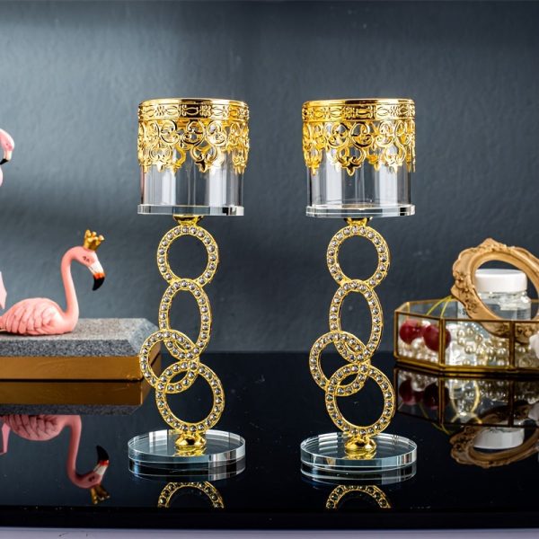 Éclairage doux avec photophore en verre baroque