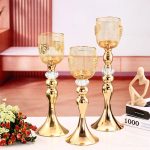 Photophore Doré - Bague Verre élégant