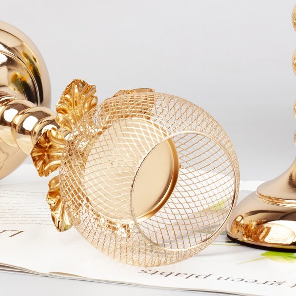 Boule en métal doré pour éclairage décoratif