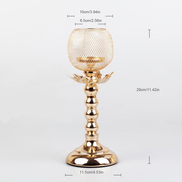 Photophore doré en fonte pour une touche chic