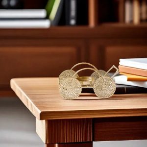 Photophore doré pour une ambiance chaleureuse