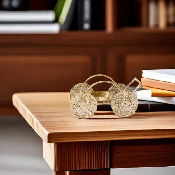 Photophore doré pour une ambiance chaleureuse