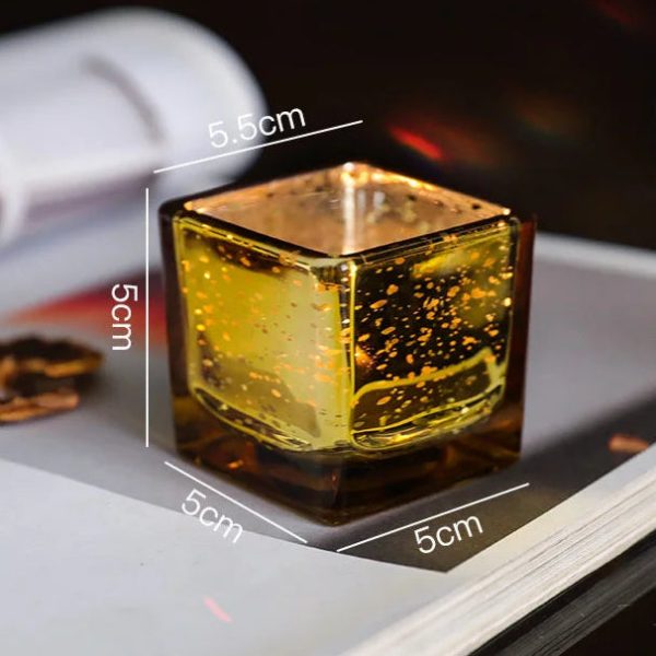 Carré doré photophore, idéal pour les soirées