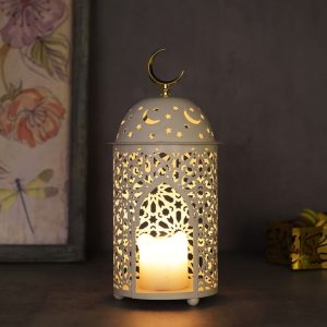 Photophore doré pour ambiance chaleureuse