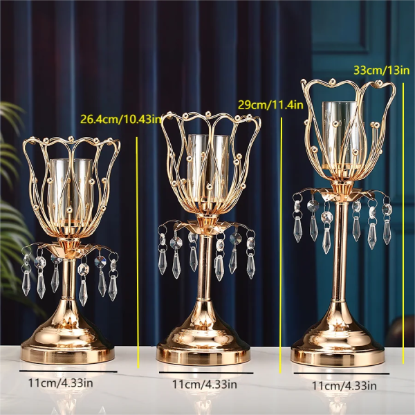 Photophore design avec touche de cristal scintillant