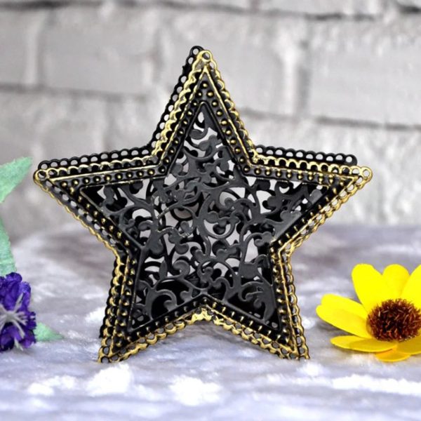 Élégant photophore noir pour une ambiance chaleureuse