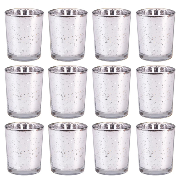 Photophore en métal rose gold raffiné