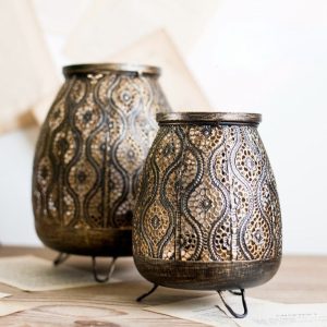 Photophore Noir - Jarre Orientale élégante et décorative