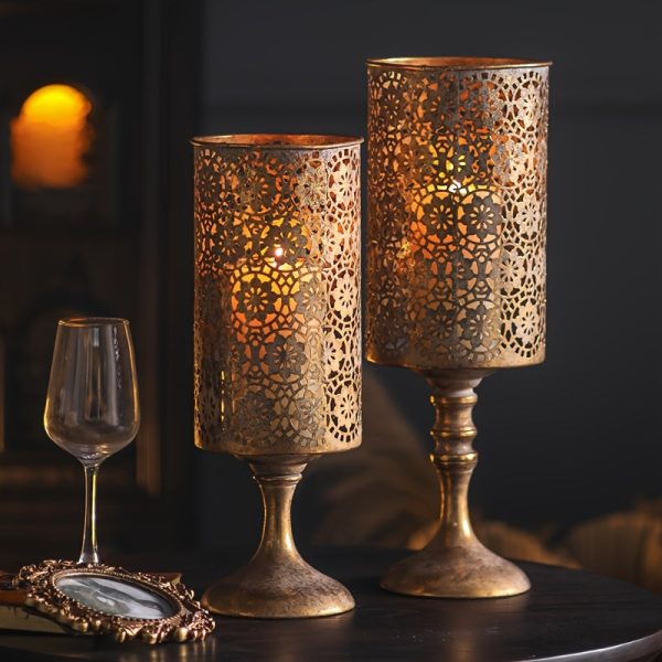 Photophore Métal Vintage en fer forgé