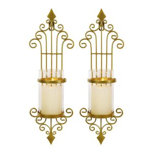 Accessoire mural doré pour ambiance chaleureuse