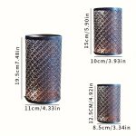 Photophore noir droit, accessoire de décoration chic