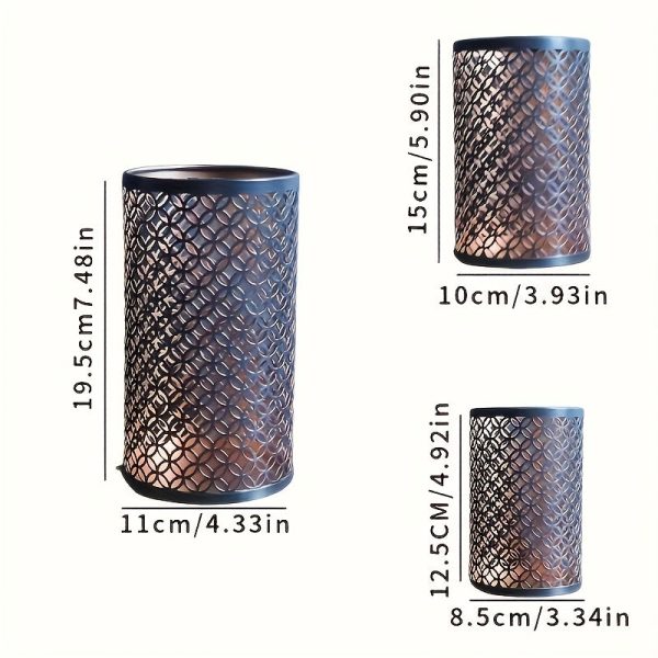 Photophore noir droit, accessoire de décoration chic