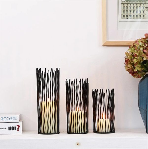 Accessoire déco : photophore noir pour illumination douce